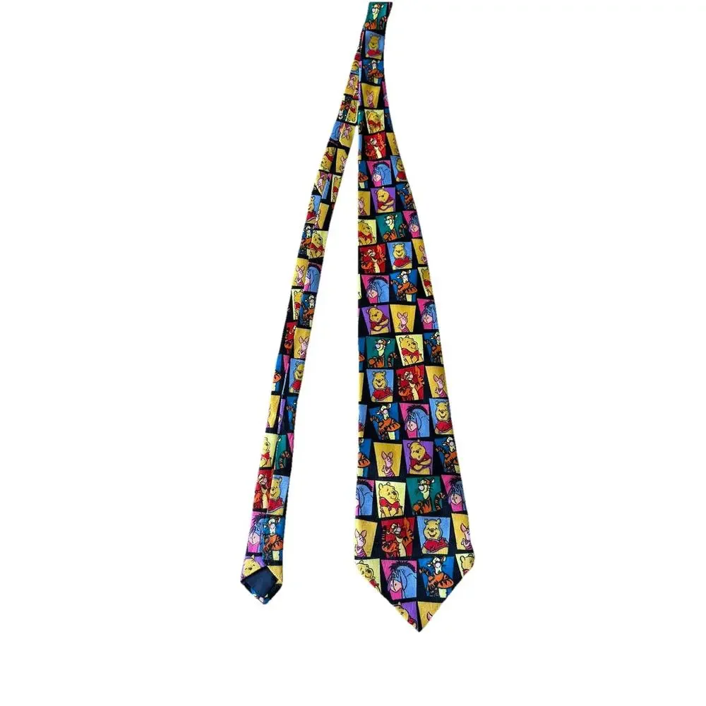 DISNEY Necktie WINNIE THE POOH BEAR AND FRIENDS MULTI COLOR POLYESTER TIE